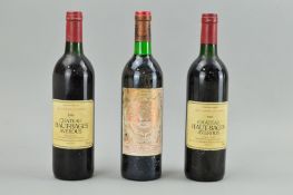 THREE BOTTLES OF PAUILLAC, comprising two bottles of Chateau Haut Bages Averous 1986 and a bottle of