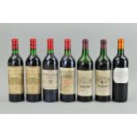 SEVEN BOTTLES OF POMEROL, comprising two bottles of Chateau Nenin 1961 (legendary vintage), wine