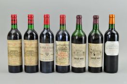 SEVEN BOTTLES OF POMEROL, comprising two bottles of Chateau Nenin 1961 (legendary vintage), wine