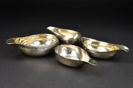 A GEORGE IV NEWCASTLE SILVER PAP BOAT, egg and dart rim, makers George Lewis & John Wright,