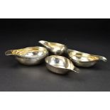 A GEORGE IV NEWCASTLE SILVER PAP BOAT, egg and dart rim, makers George Lewis & John Wright,