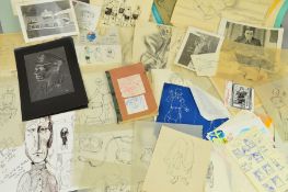 EARLY/MID 20TH CENTURY BRITISH SCHOOL, a collection of pencil sketches, ink caricatures, etc and