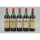 FIVE BOTTLES OF SAINT EMILION GRAND CRU, comprising four bottles of Chateau Moulin du Cadet (2 x