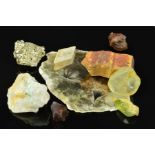 A SELECTION OF GEM CRYSTAL SPECIMENS AND MINERALS, to include tourmaline crystals in mica, graphite,