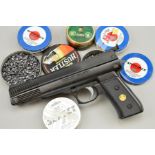 A .177'' WEBLEY NEMEISIS AIR PISTOL, bearing no visible serial number, it has all it's original