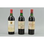 THREE BOTTLES OF PAUILLAC, comprising a bottle of Chateau Mouton de Armailhacq Philppe de Rothschild