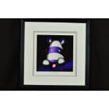 PETER SMITH (BRITISH CONTEMPORARY), 'Mummy!', an artist proof print 29/29, a purple and white