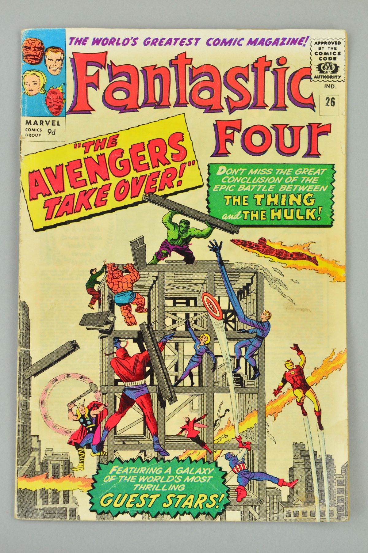 Fantastic Four (1961) #26, Published:May 10, 1964, The Hulk continues his rampage through New York