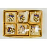TEN LATE 20TH CENTURY 9CT GOLD LICHFIELD CATHEDRAL COAT OF ARMS, TOWN CHARMS, hallmarked 9ct gold,