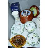 ROYAL WORCESTER 'WORCESTER HERBS' HORS D'OEUVRE DISH and two tureens, together with a boxed