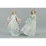 TWO LLADRO FIGURES, 'Spring Splendor' No.5898 (two petals broken), height approximately 30cm and '