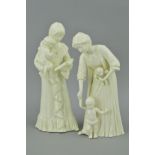 TWO ROYAL WORCESTER FIGURES 'First Steps' and 'Once Upon a Time' both sculptured by Glenis