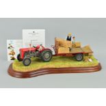 A BORDER FINE ARTS FIGURE GROUP FROM TRACTORS SERIES, 'Loading Up MF35', A3448 modelled by Ray Ayres