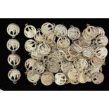 A LARGE QUANTITY OF LICHFIELD CATHEDRAL PENDANTS, circular cut out design of the Lichfield