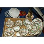 COALPORT 'INDIAN TREE' TEAWARES, to include wavy edged cake plate, cream jug, sugar bowl, six coffee