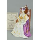 A LIMITED EDITION ROYAL DOULTON FIGURE, 'Queen Elizabeth II Coronation' HN4476, No901/2000