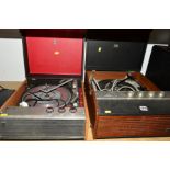 A HMV RECORD PLAYER together with a Portadyne record player (2)