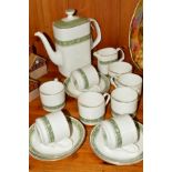 ROYAL DOULTON 'RONDELAY' COFFEE SET, H5004, comprising coffee pot, cream jug, sugar bowl, six cups