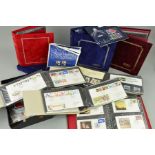 AN ACCULUMATION OF MAINLY GREAT BRITISH BENHAM FIRST DAY COVERS, also presentation packs, mint