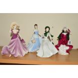 FOUR COALPORT LADIES OF FASHION FIGURES, 'Winter's Morn', 'Winter Stroll', 'Victoria' and '