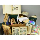 AN ACCUMULATION OF STAMPS, in various albums and loose