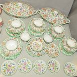 MINTON 'HADDON HALL' TEA AND DINNER WARES ETC, to include tureens, cups, saucers and side plates etc