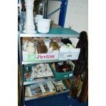 SEVEN BOXES OF LOOSE CERAMICS, GLASS, PICTURES, SUNDRIES, etc to include Royal Doulton 'Mendicant'