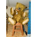 A NORBEARY BEARS MODERN COLLECTORS BEAR, golden plush, glass eyes, vertical stitched nose, partially