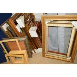 A LARGE COLLECTION OF VARIOUS SIZED PICTURE FRAMES