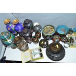 A COLLECTION OF CLOISONNE ITEMS, to include ginger jars, vases, napkin rings, bowl, etc and
