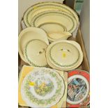 FOUR BOXED ROYAL DOULTON 'BRAMBLY HEDGE' SEASONS PLATES, six pieces Royal Swan dinner wares, and