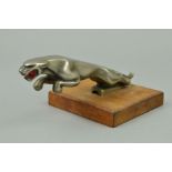 A JAGUAR CAR BONNET MASCOT, chromed leaping Jaguar, code marks to underside 7/10091/1 WBB, length