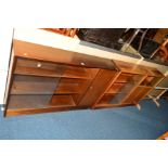 A 1970'S TEAK BOOKCASE together with another bookcase (sd) (2)