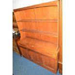 A TEAK FRESCO SIDEBOARD with three drawers, width 142cm with an added dresser top (sd) (2)