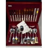 A COOPER LUDLUM KINGS PATTERN EPNS CANTEEN OF CUTLERY, for six settings, complete