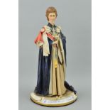 A LIMITED EDITION CAPODIMONTE PORECLAIN FIGURE, 'HM Queen Elizabeth II', No.240/1000, artist Bruno