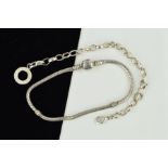 A PANDORA BRACELET AND A THOMAS SABO BRACELET, both with maker's mark, both stamped 925, lengths 185