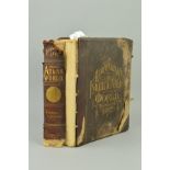 RAND MCNALLY'S INDEXED ATLAS OF THE WORLD, 1st Edition, 1884, two vols, half leather boards,