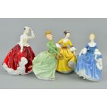 FOUR ROYAL DOULTON FIGURES, 'Gail' HN2937, 'Grace' HN2318, 'Hilary' HN2335 and 'Stephanie' HN2807 (