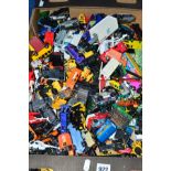 A QUANTITY OF UNBOXED ASSORTED PLAYWORN MODERN DIE CAST VEHICLES, Corgi, Majorette, Efsi etc