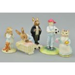 FIVE VARIOUS BESWICK AND ROYAL DOULTON FIGURES to include Beatrix Potter 'Tabitha Twitchett',