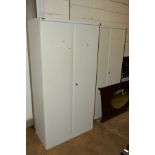 TWO METAL TWO DOOR OFFICE CABINETS (2)