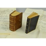 TWO MINIATURE BOOKS, 'The Bible In Miniature', pub. E. Newbury, 1780 and 'Dewdrops', 15th Edition,