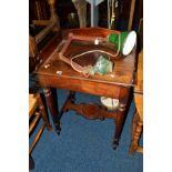 A GEORGIAN MAHOGANY WASHSTAND with a gallery top (sd)