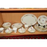 ROYAL VALE FLORALLY DECORATED DINNER WARES, comprising two open vegetable dishes, meat platter,