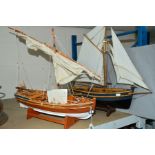 TWO NAUTICLIA MODEL BOATS, 'Royal Navy Armed Cutter -1803', length 61cm x height 57cm (with leaflet)
