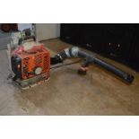 A STIHL BR420 PETROL BACK BLOWER (missing one strap, damaged pipe) (working)