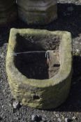 A SANDSTONE TROUGH/WATER FEATURE BATH