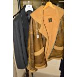 A GENTS 'EAGLE' LEATHER JACKET, together with a John Lewis 'Kin' gents jacket, size S (2)