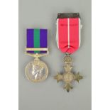 MILITARY M.B.E AND GENERAL SERVICE MEDAL, Geo VI, Malaya bar named to 22798233 Cpl W Krohn